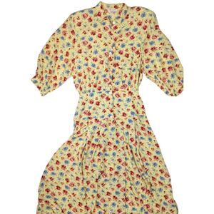 90's Floral Maxi Day Dress